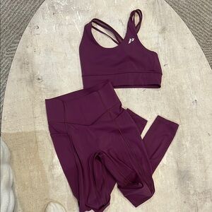 Women’s maroon workout set